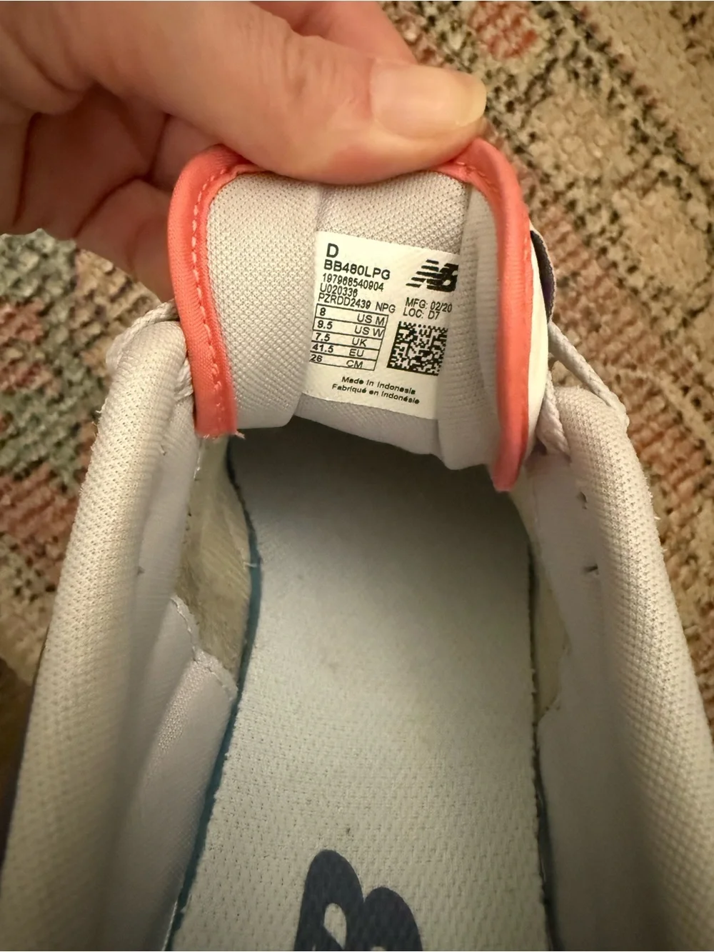 New Balance Gray & Pale Yellow Sneaker